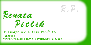 renata pitlik business card